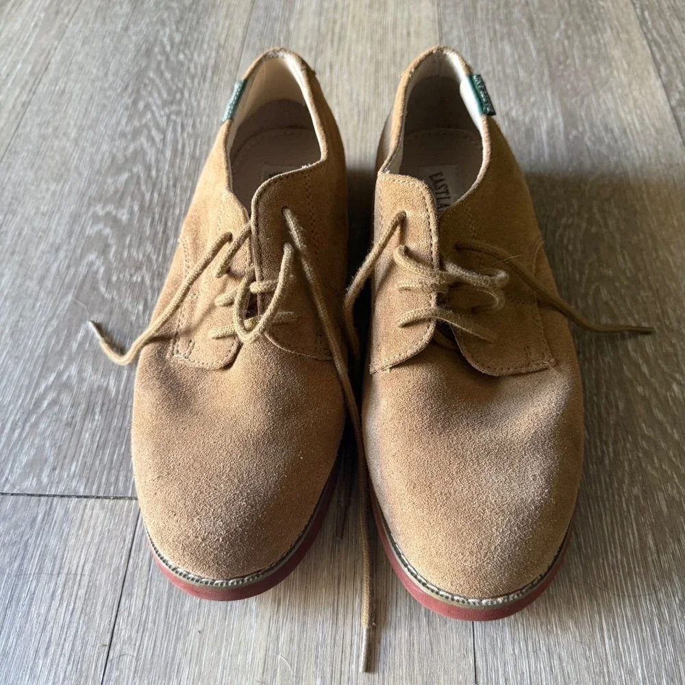 Eastland Women Buck Tan Suede Oxford Shoes Size 8.5 Granolagirl Crunchy Gorpcore